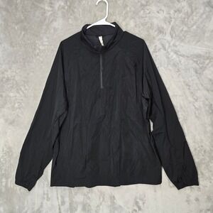 Lululemon Athletica Mens Black Qtr Zip Jacket Athleisure XXL Lightweight Nylon